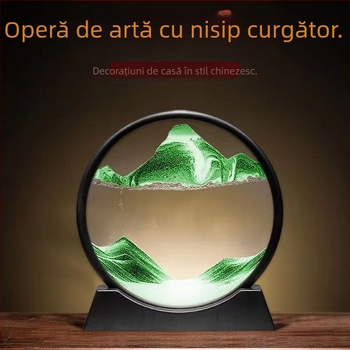 Lampă decorativă cu clepsidră din nisip, bază din sticlă, stil modern minimalist, modelul 005, pentru interior, tensiune ≤36V