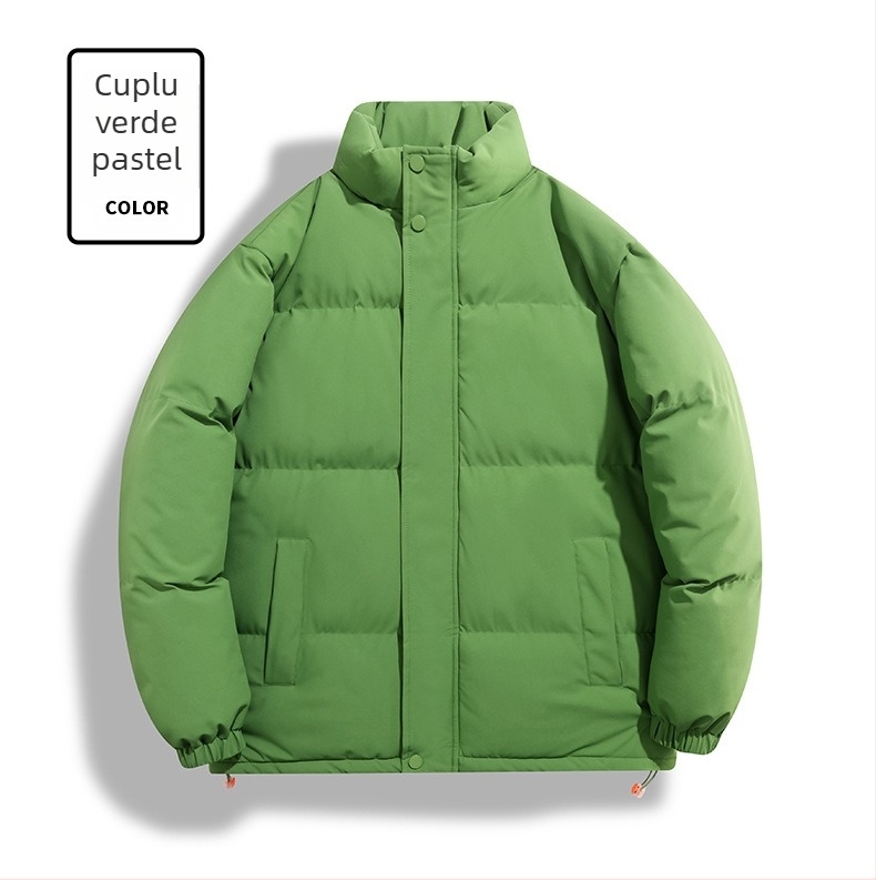 Palton din bumbac - guler înalt, fără glugă; Material: 100% poliester; Umplutură: poliester-bumbac; Captușeală: poliester