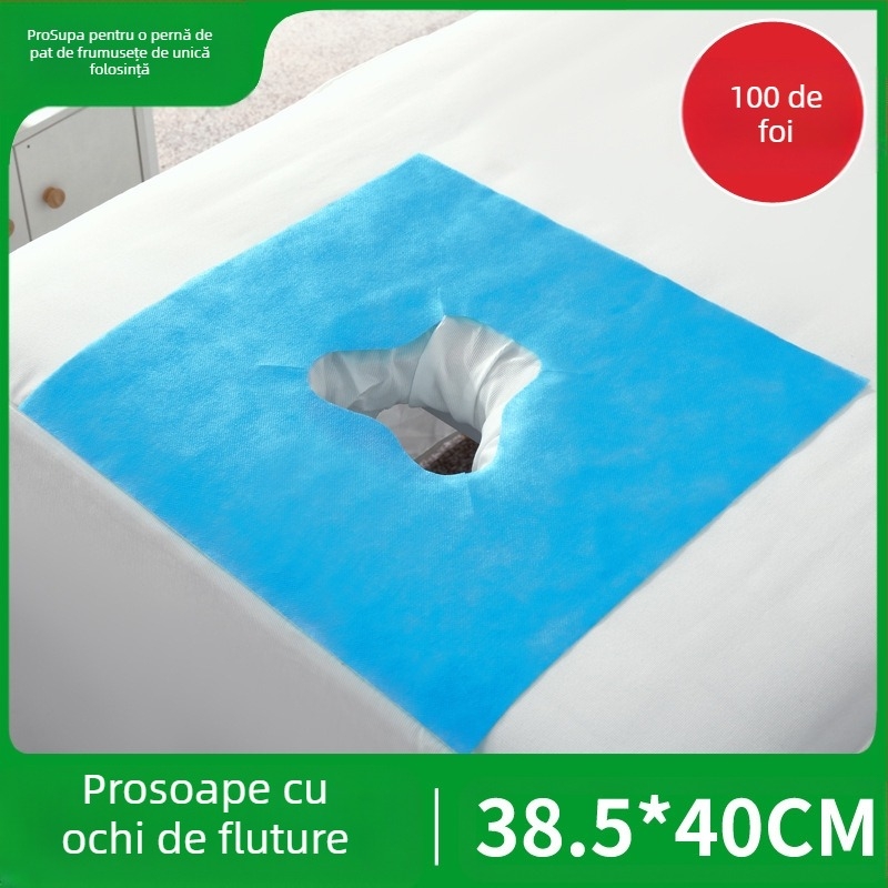 Prosop facial de unică folosință, rotund, din material nețesut, pentru saloane de înfrumusețare, gros, impermeabil și rezistent la ulei, covoraș pentru masa de masaj