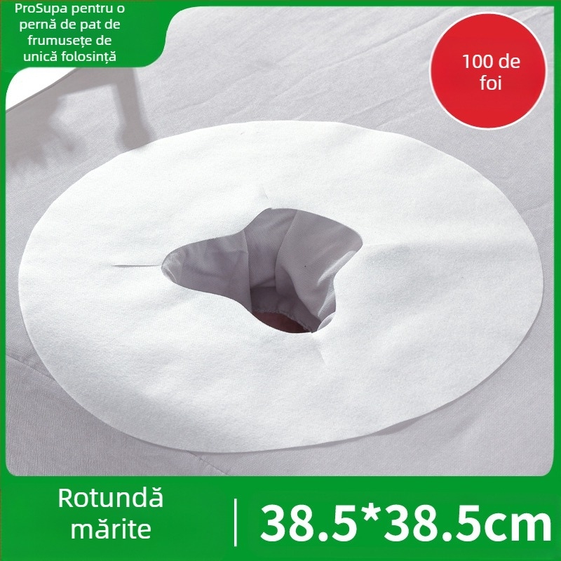 Prosop facial de unică folosință, rotund, din material nețesut, pentru saloane de înfrumusețare, gros, impermeabil și rezistent la ulei, covoraș pentru masa de masaj