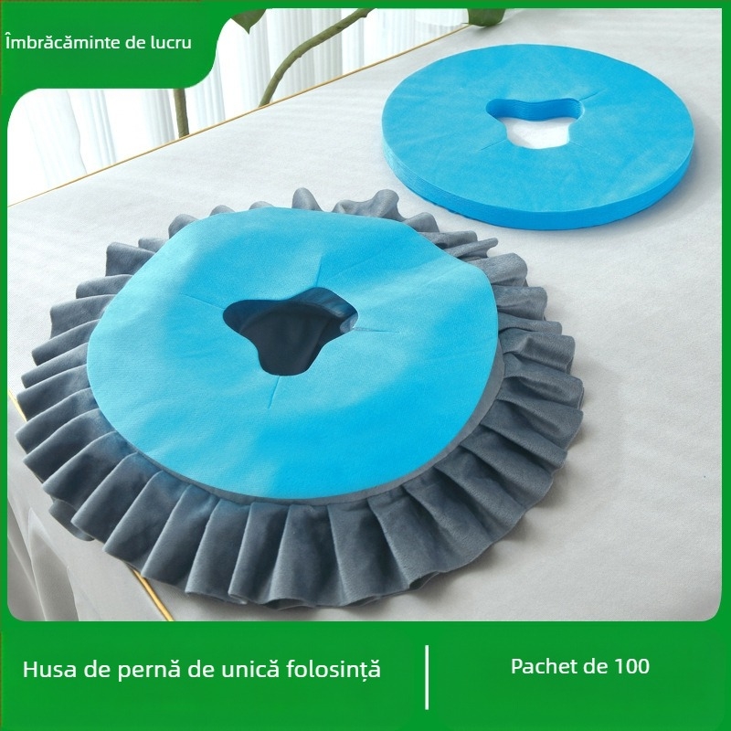 Prosop facial de unică folosință, rotund, din material nețesut, pentru saloane de înfrumusețare, gros, impermeabil și rezistent la ulei, covoraș pentru masa de masaj