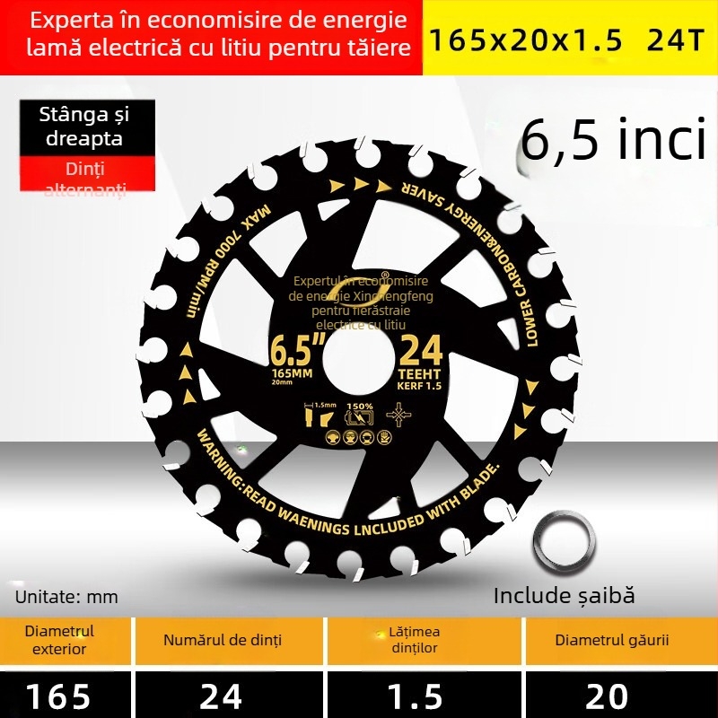Lamă pentru ferăstrău circular pentru lemn - aliaj, compatibil cu ferăstrău circular electric, portabil