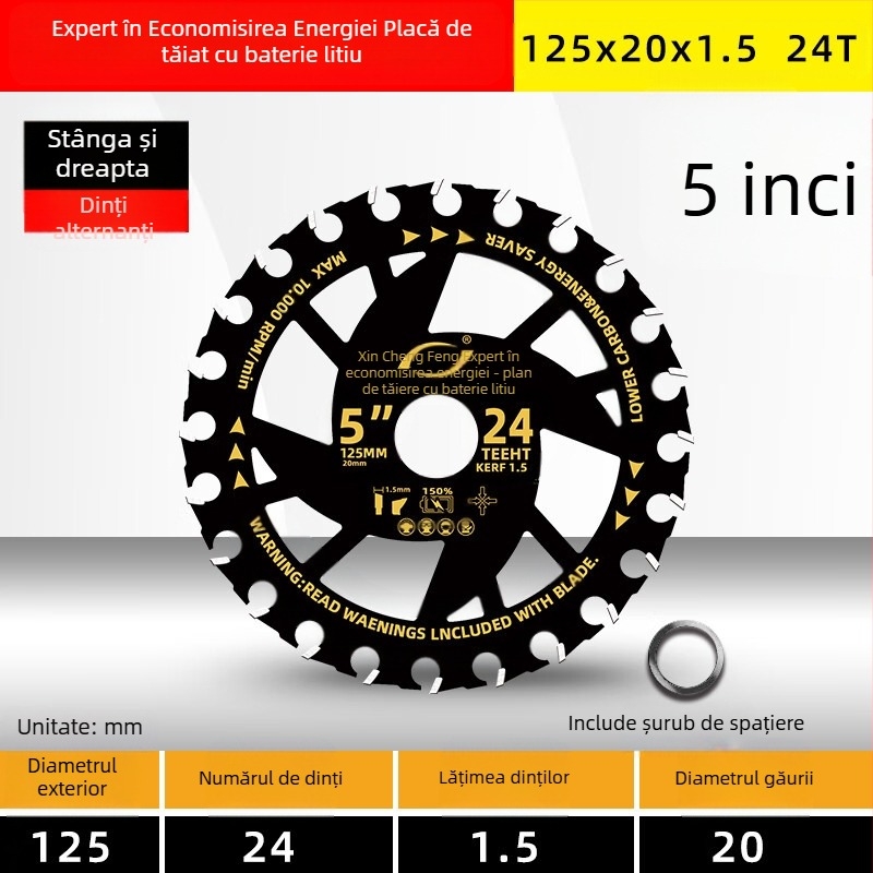 Lamă pentru ferăstrău circular pentru lemn - aliaj, compatibil cu ferăstrău circular electric, portabil