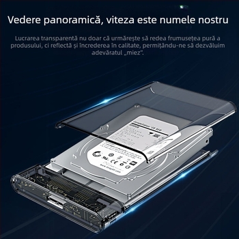 Carcă externă pentru hard disk SATA USB 2.0/3.0/3.1 către SATA, material PC, suportă 2–4 TB, până la 480 MB/s
