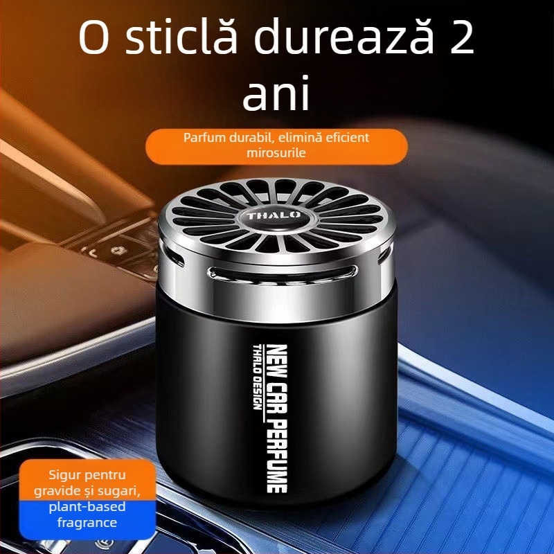 Balsam aromaterapie auto, parfum Elan Xiang, recipient din sticlă, 100–200 mL, volatilizare peste 90 de zile, montaj pe scaun