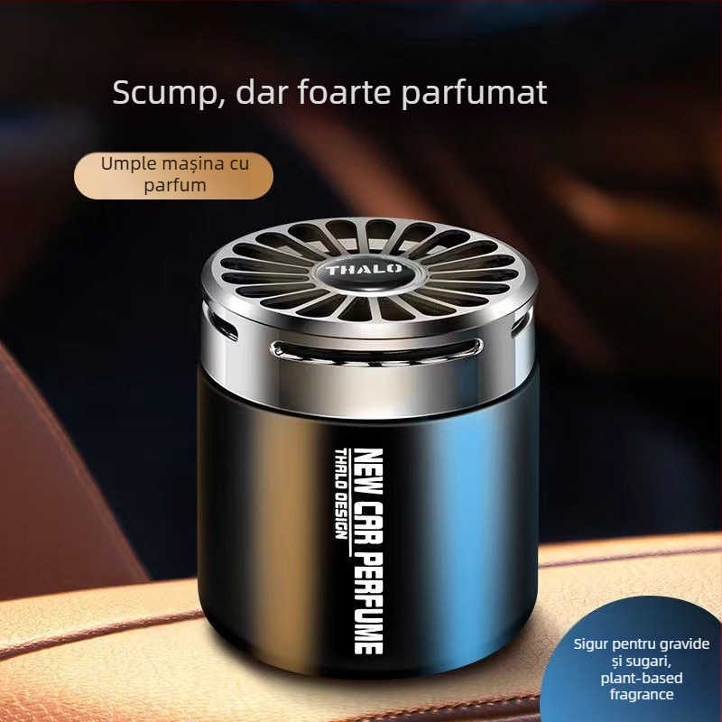 Balsam aromaterapie auto, parfum Elan Xiang, recipient din sticlă, 100–200 mL, volatilizare peste 90 de zile, montaj pe scaun