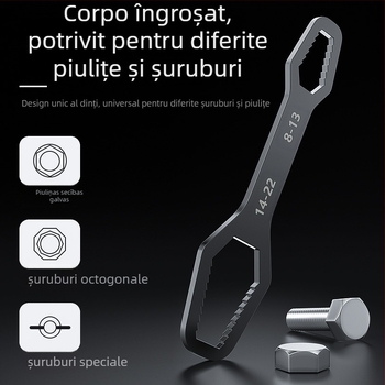 Set de chei reglabilă multifuncțional cu cap în formă de floare de prune, cu două capete, auto-strângere