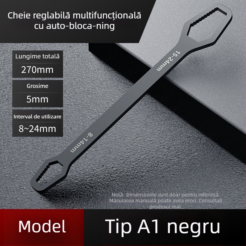 Set de chei reglabilă multifuncțional cu cap în formă de floare de prune, cu două capete, auto-strângere