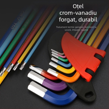 Rongbang Set chei hexagonale cu cap rotund, oțel CR-V
