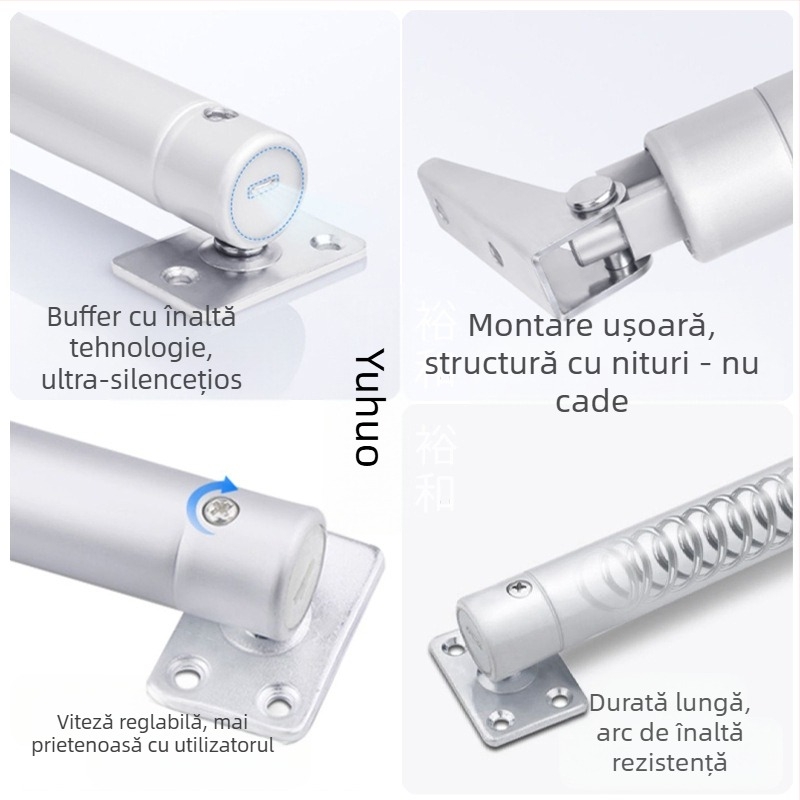 Xuncheng închizător auto de ușă din oțel inoxidabil — reglaj al vitezei de închidere și reglaj al cuplului de blocare