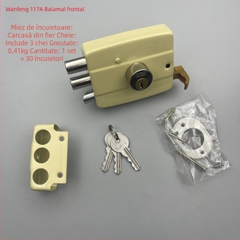 Mingda 117 încuietoare cu trei limbi pentru uși exterioare – încuietoare cu nucleu, stil modern minimalist