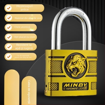 Incuietoare de uz casnic din aliaj de zinc Mindy, model A17/AF17, pentru exterior: uși, cămine studențești, ferestre și garaje.