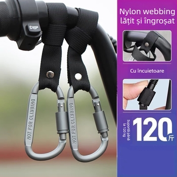 Cârlig universal frontal pentru biciclete electrice și motociclete — aliaj, design modern, spațiu pentru cască și bagaje