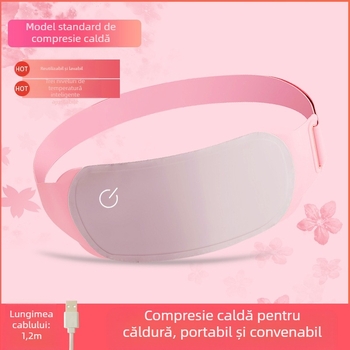 Bandă de încălzire talie cu masaj vibroțional și magnetoterapie, alimentare USB, 3 trepte, 45–60°C