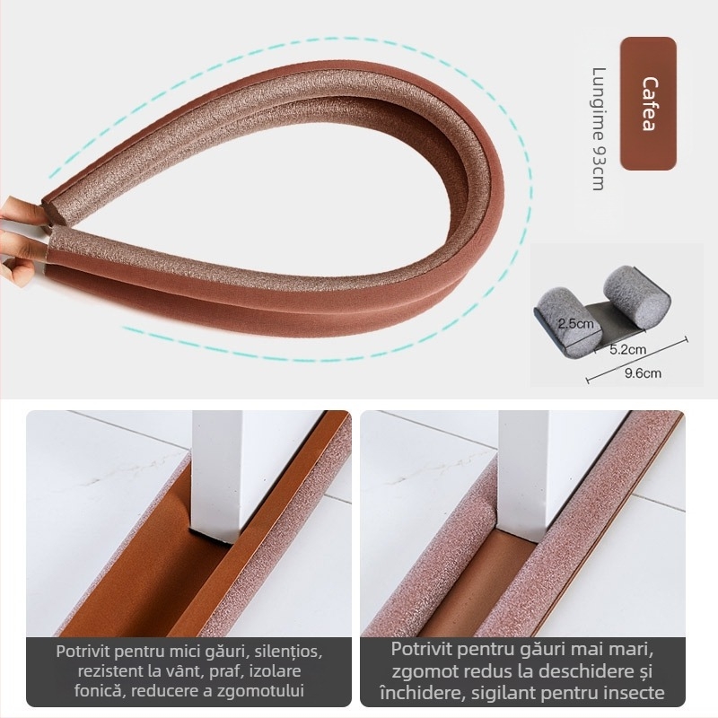 Bandă etanșare pentru marginea inferioară a ușii – Yueduo, tip etanșare la îmbinări, pentru uși, rezistență înaltă la temperaturi, uzură, îmbătrânire și coroziune