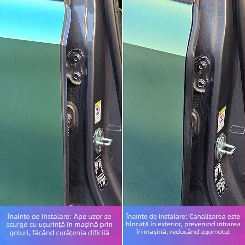 Bandă de etanșare auto pentru B-stâlp, din cauciuc, protecție împotriva vântului și prafghi, izolație fonică, compatibilitate generală