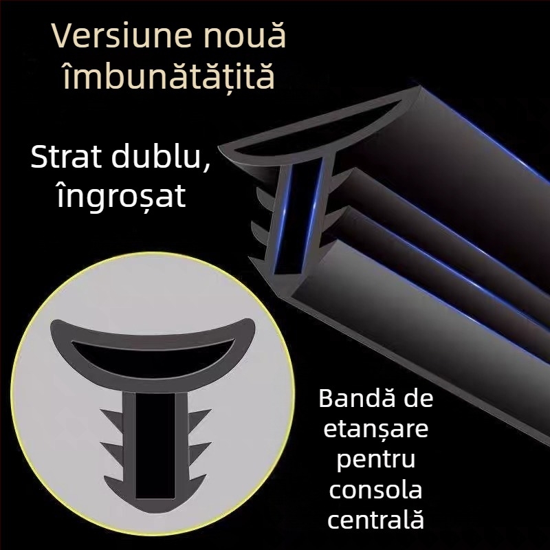 Bandă de etanșare auto pentru B-stâlp, din cauciuc, protecție împotriva vântului și prafghi, izolație fonică, compatibilitate generală