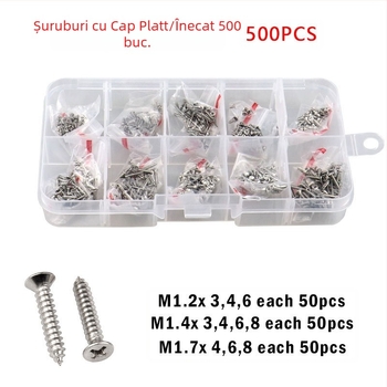 Disheng set șuruburi autofiletante din oțel inoxidabil 304 cu cap bombat, finisaj alb, calitate produs 4.8