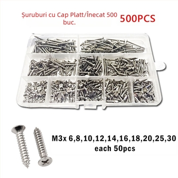 Disheng set șuruburi autofiletante din oțel inoxidabil 304 cu cap bombat, finisaj alb, calitate produs 4.8