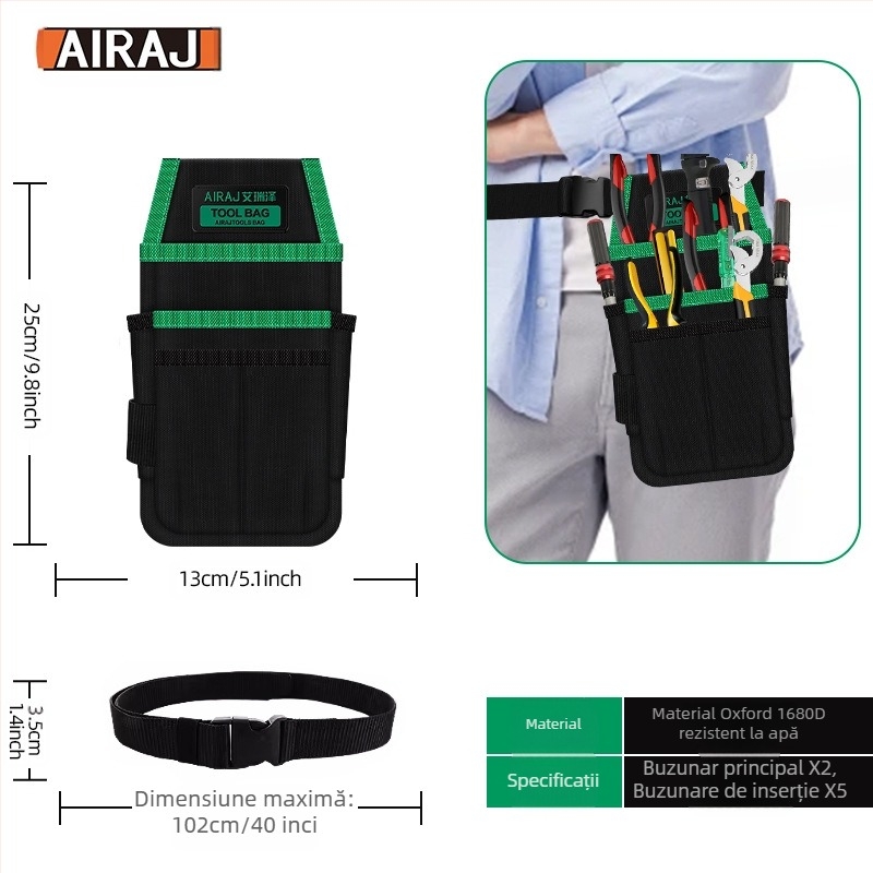 Arrizo curea pentru unelte – Geantă de talie multifuncțională pentru electricieni