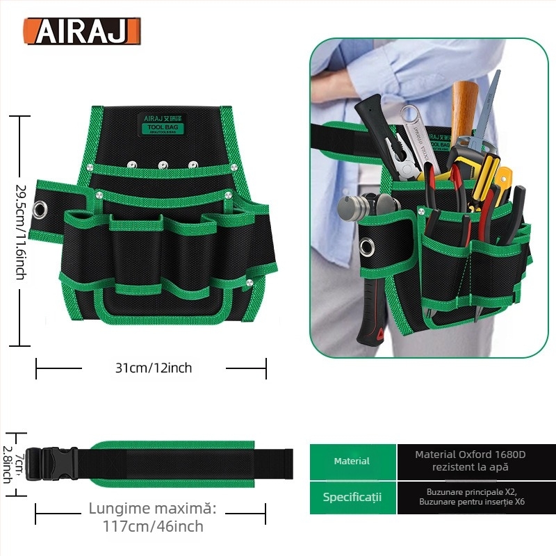 Arrizo curea pentru unelte – Geantă de talie multifuncțională pentru electricieni