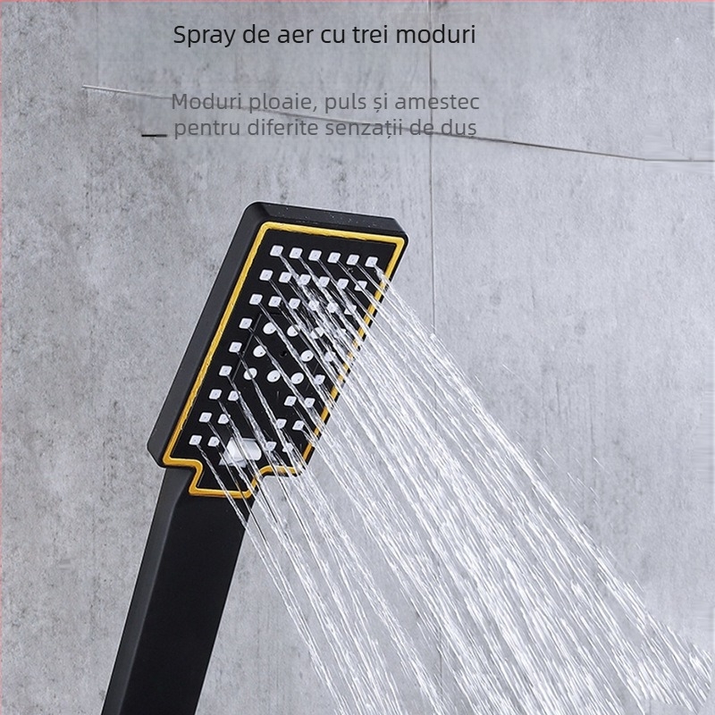 Set de duș cu corp din alamă, instalare în perete, controlul temperaturii cu afișaj digital, temperatură constantă, model KABEI-JS61