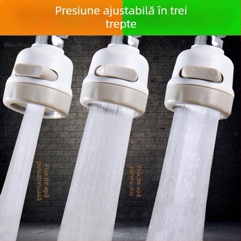 Robinet cu booster și filtru pentru economisire a apei pentru bucătărie, ABS, filet 22/24, model 077, portabil