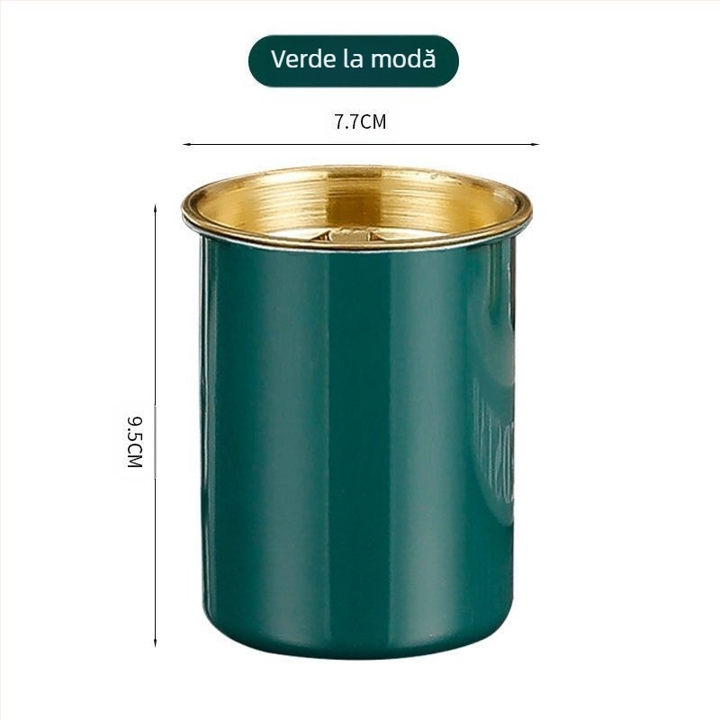 Scrumieră din oțel inoxidabil, formă de pâlnie, cu capac – pentru casă și birou, prevenire vărsare cenușii