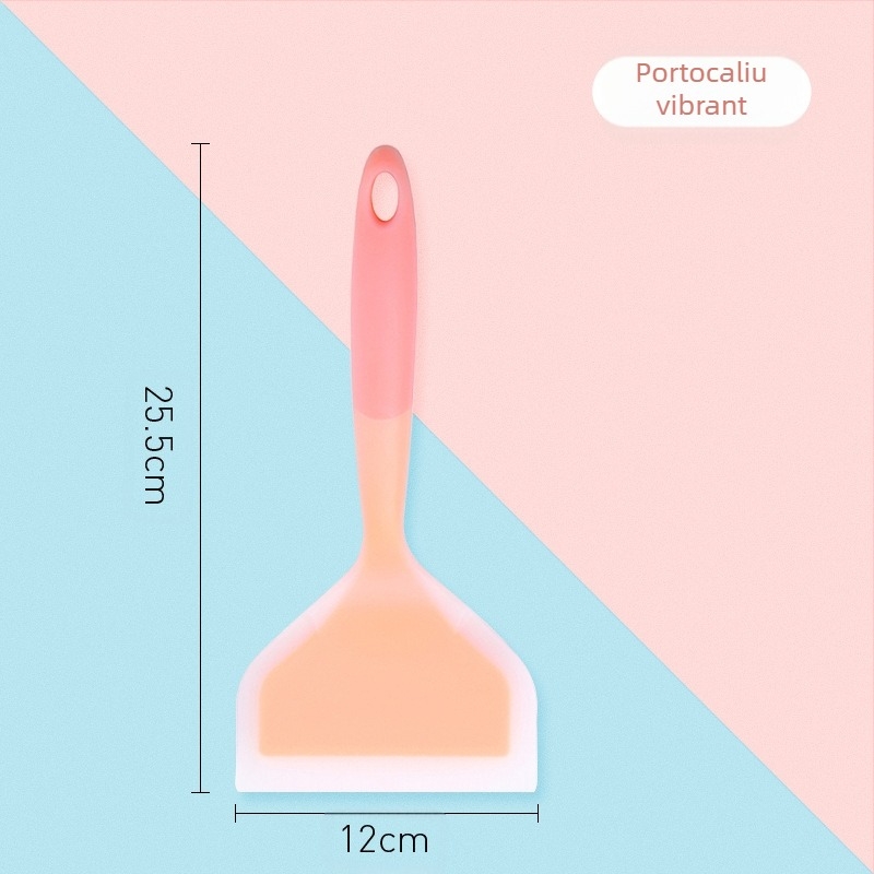 Leban spatulă de bucătărie din silicon — silicon alimentar, rezistent la temperaturi înalte, antiaderentă, anti-alunecare, protecție împotriva arsurilor