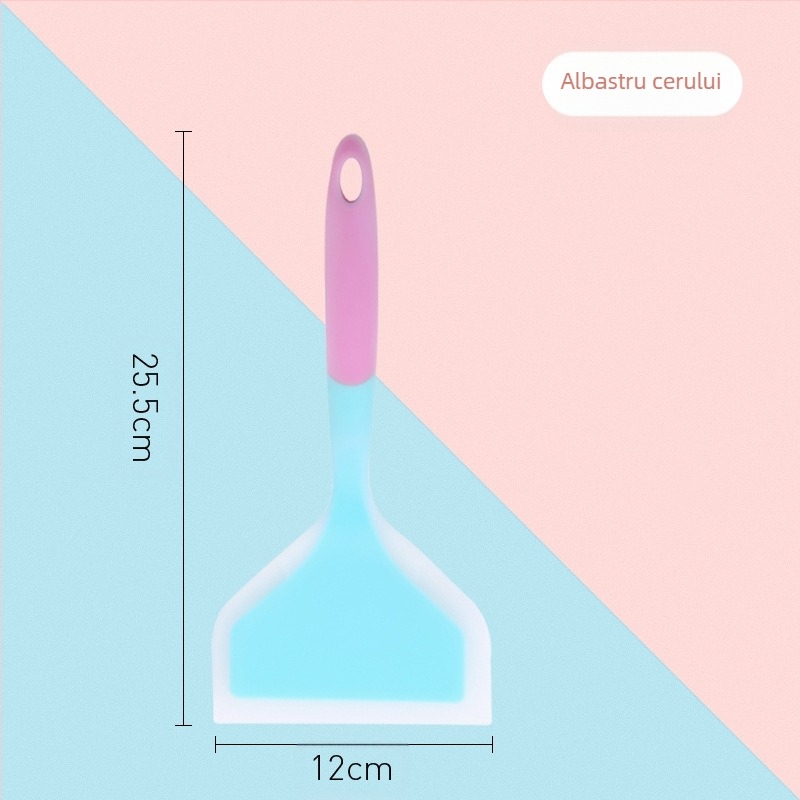 Leban spatulă de bucătărie din silicon — silicon alimentar, rezistent la temperaturi înalte, antiaderentă, anti-alunecare, protecție împotriva arsurilor