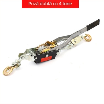 Tensionator pentru cablu din sârmă, manual, capacitate 1–4 t, cu cârlige duble, din oțel carbon