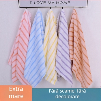 Prosop de față din fleece coral, 240 g, textură cu bucle înalte și joase, logo imprimat