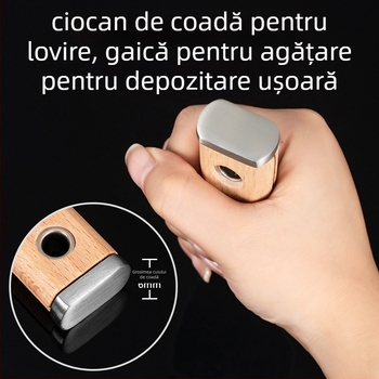 Cuțit pentru chit, stil japonez, lamă din oțel inoxidabil cu grosime, mâner din fag, tip lamă plat, pentru decorare casnică și curățarea podelei