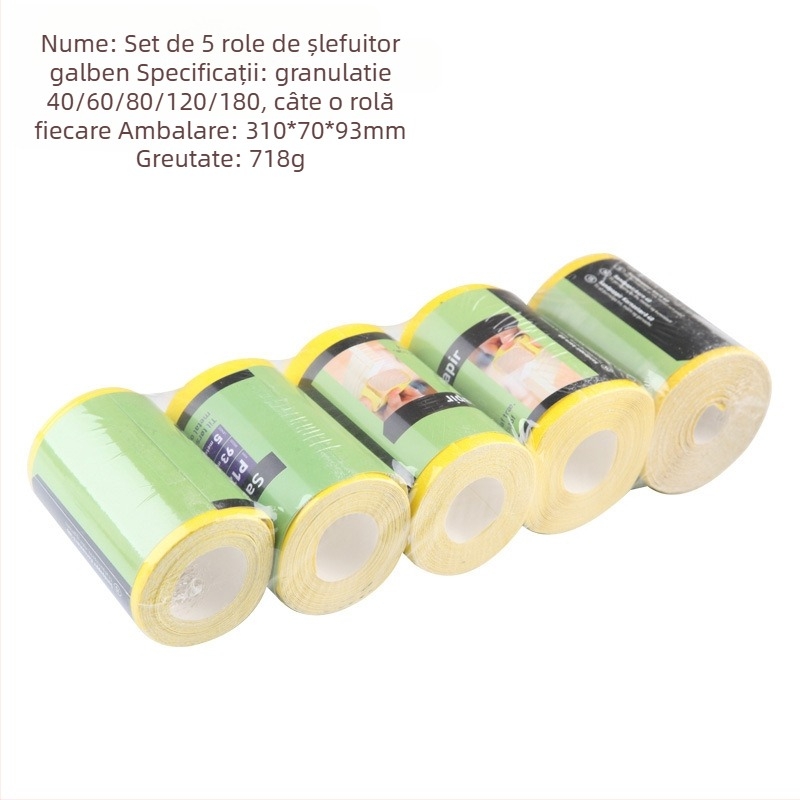 Pingrong rolă de șmirghel cu bază catifelată – pentru lemn, plastic, electronice, hardware, oțel inoxidabil și metale speciale; fără personalizare