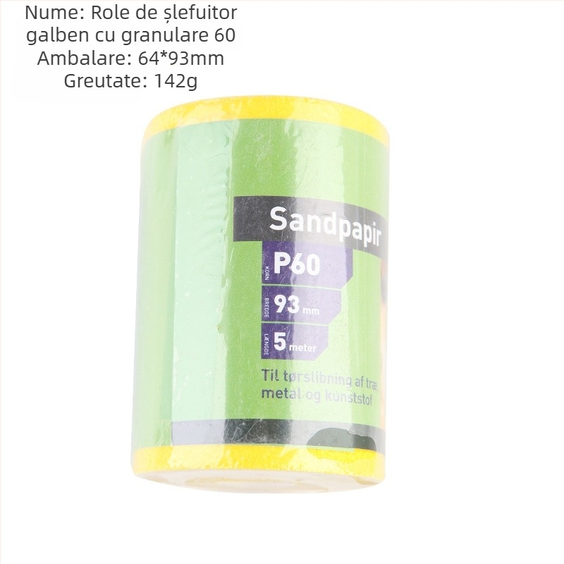 Pingrong rolă de șmirghel cu bază catifelată – pentru lemn, plastic, electronice, hardware, oțel inoxidabil și metale speciale; fără personalizare