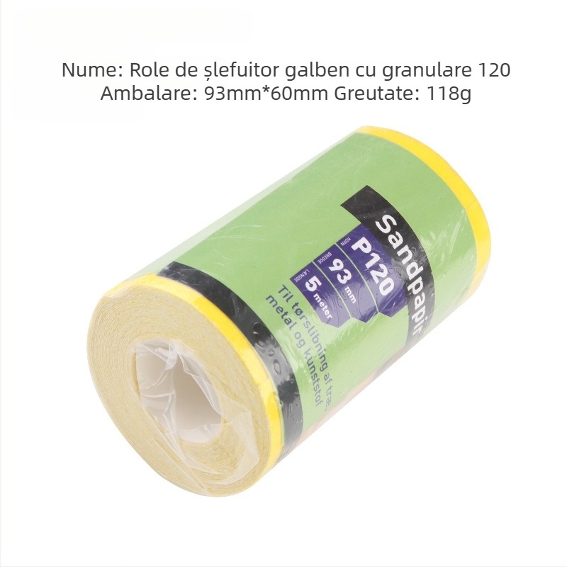 Pingrong rolă de șmirghel cu bază catifelată – pentru lemn, plastic, electronice, hardware, oțel inoxidabil și metale speciale; fără personalizare