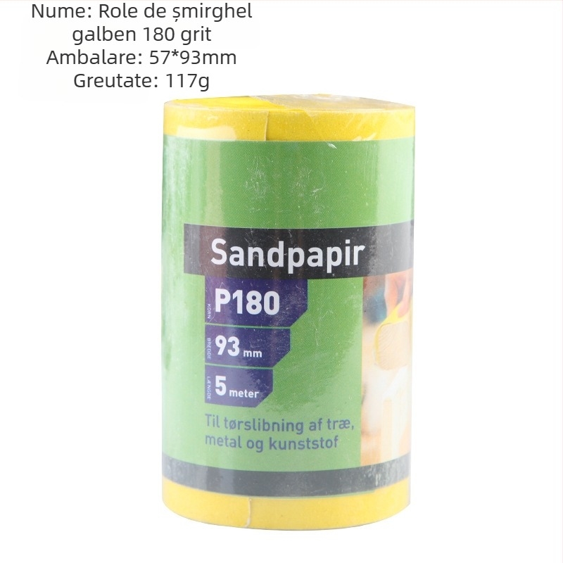 Pingrong rolă de șmirghel cu bază catifelată – pentru lemn, plastic, electronice, hardware, oțel inoxidabil și metale speciale; fără personalizare