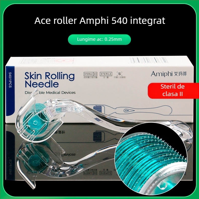 Emmawife Rola cu microace pentru față – dispozitiv ne-steril pentru rejuvenare facială și creșterea părului, material actualizat tip low-pass, duritate medie-tare, aprobare Susu equipment nr. 20200094.