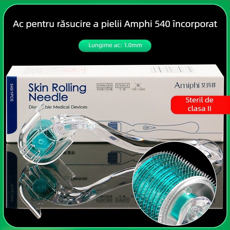 Emmawife Rola cu microace pentru față – dispozitiv ne-steril pentru rejuvenare facială și creșterea părului, material actualizat tip low-pass, duritate medie-tare, aprobare Susu equipment nr. 20200094.