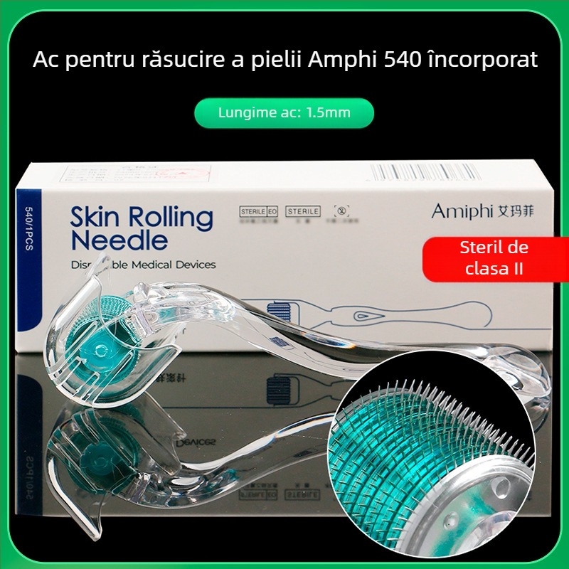 Emmawife Rola cu microace pentru față – dispozitiv ne-steril pentru rejuvenare facială și creșterea părului, material actualizat tip low-pass, duritate medie-tare, aprobare Susu equipment nr. 20200094.
