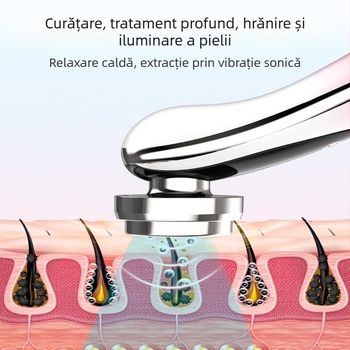 Masaj facial pentru uz casnic cu terapie cu lumină colorată – curățare și rejuvenare a pielii, portabil, baterie încorporată 300–500 mAh