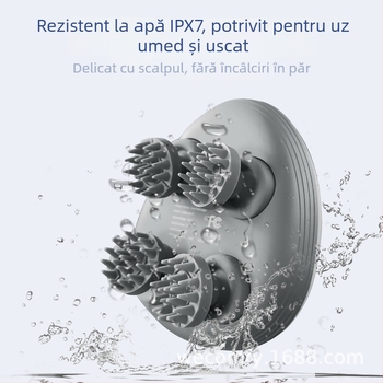 Dispozitiv de masaj pentru umeri, gât și scalp, cu cap impermeabil, alimentare USB, model sCalp mini-T, tehnici: masaj, acupresură, frământare