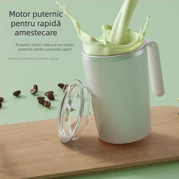 Cană de cafea portabilă cu încărcare USB și amestec automat