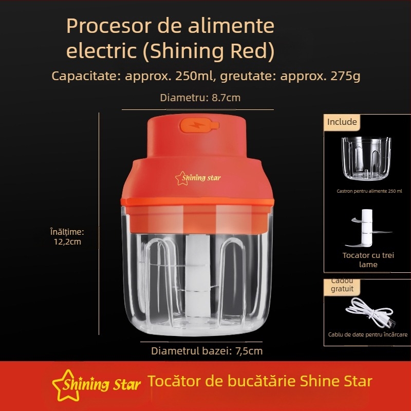 Tăietor de legume multifuncțional manual, cu feliere și răzuitor (Material: PC+ABS, 304/430 oțel inoxidabil, 420J2, PP; pentru uz casnic și comercial)