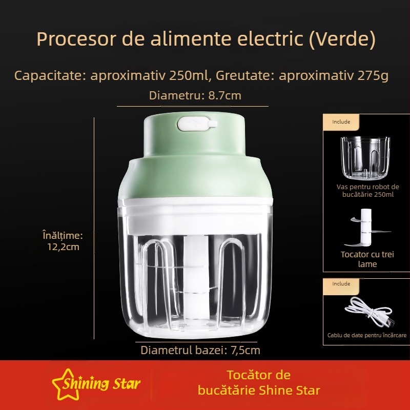 Tăietor de legume multifuncțional manual, cu feliere și răzuitor (Material: PC+ABS, 304/430 oțel inoxidabil, 420J2, PP; pentru uz casnic și comercial)