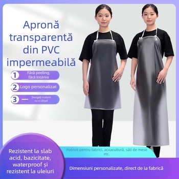 Șorț fără mâneci din PVC, impermeabil pentru bucătărie și prelucrarea alimentelor