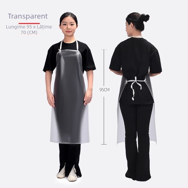 Șorț fără mâneci din PVC, impermeabil pentru bucătărie și prelucrarea alimentelor