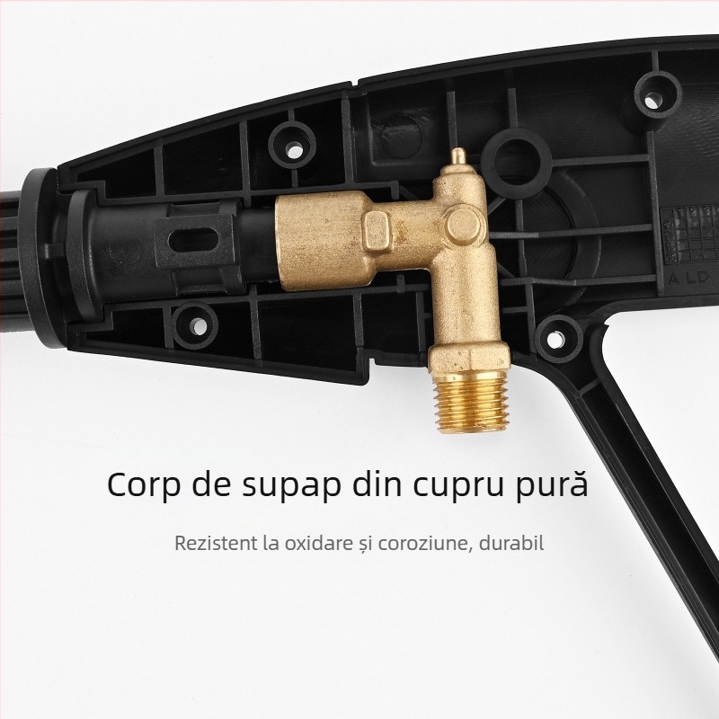 Pistol de spălat cu presiune înaltă pentru mașini, cap și mâner din plastice tehnice, rază de pulverizare 2 m, presiune 160 bar / 2320 psi