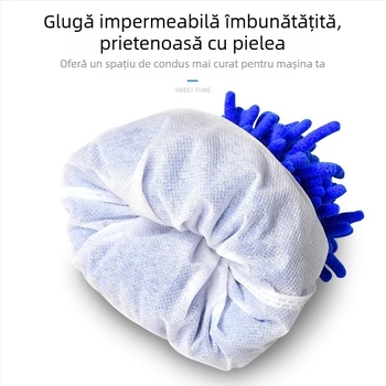 Mănuși de spălat mașină cu chenille pluș și fleece coral, impermeabile, 120 g