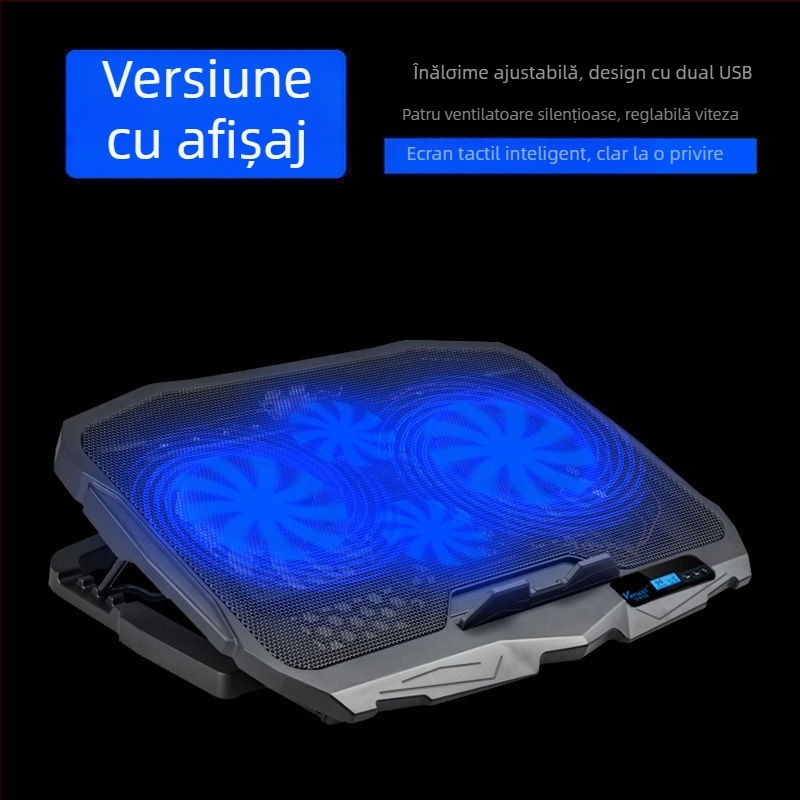 Răcitor pentru notebook N98 cu ventilator reglabil în patru trepte, bază din plastic